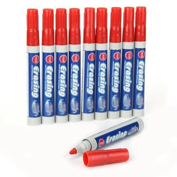 

10 x Board Marker Whiteboard Marker Pen Washable red