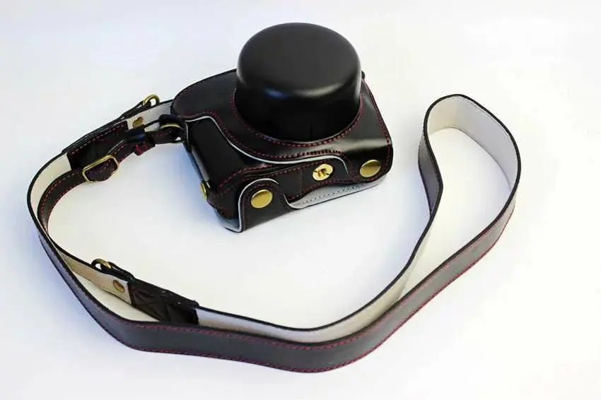高-グレードレトロビンテージpuレザーカメラケースバッグ用