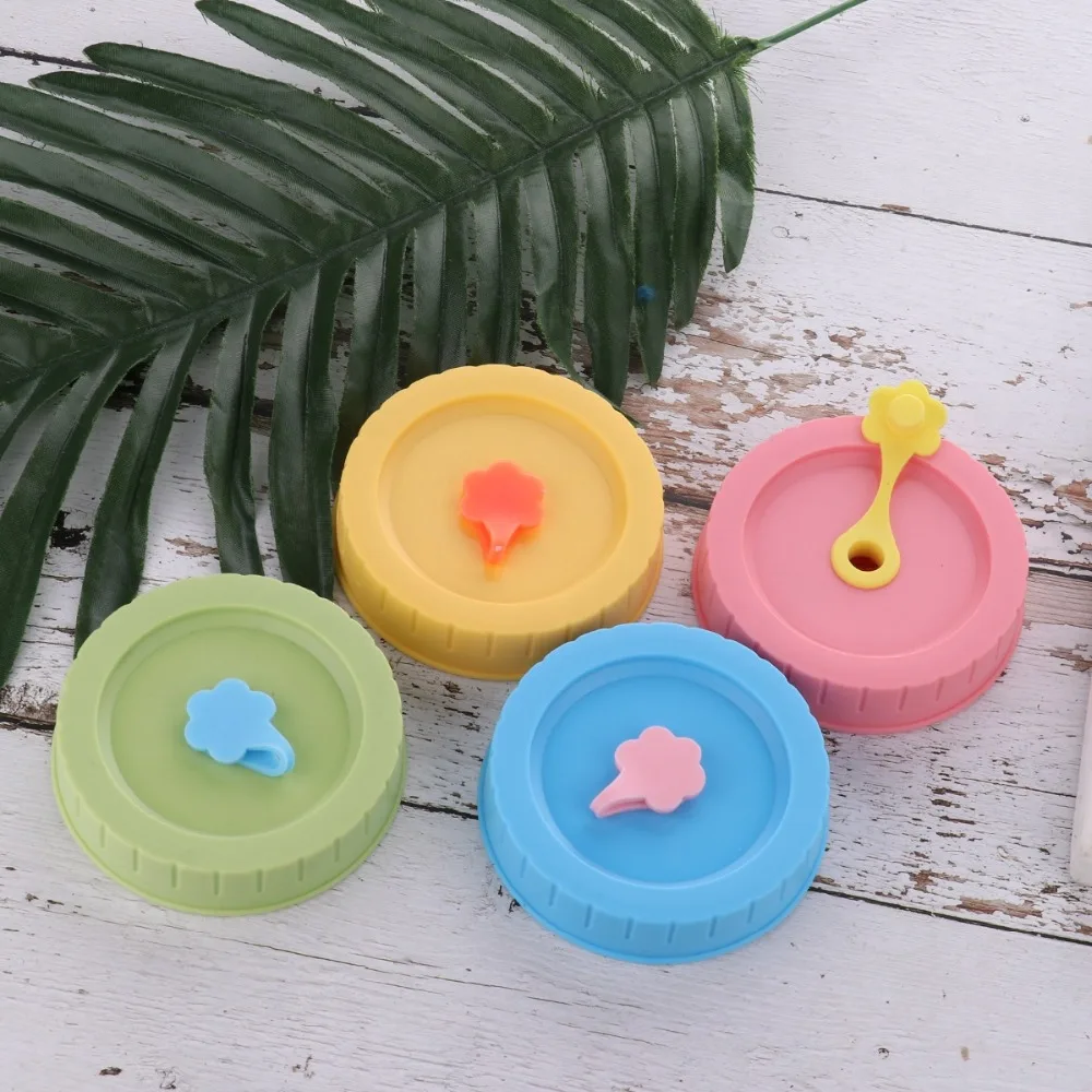mason jar covers with straw holes