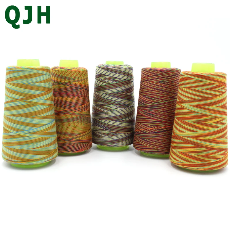 QJH-Brand-Polyester-Rainbow-Sewing-Thread-3000-yards-Spool-40S-2-High-Quality-Colorful-Sewing-Line (2)