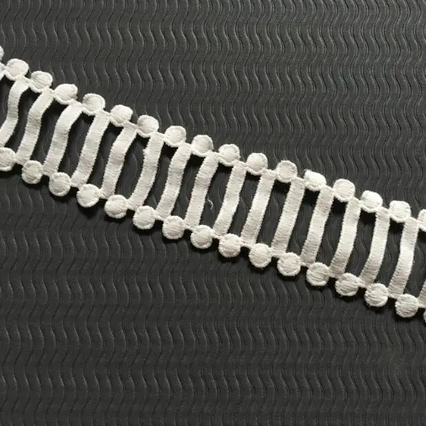 15 Yards Milk Silk Ladder Design Chemical Sewing White Black Lace Trim