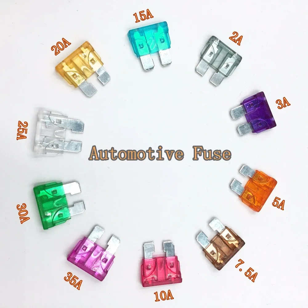 

Auto Automotive Car Fuses 2A 3A 5A 7.5A 10A 15A 20A 25A 30A 35A Assortment Auto Blade Fuse