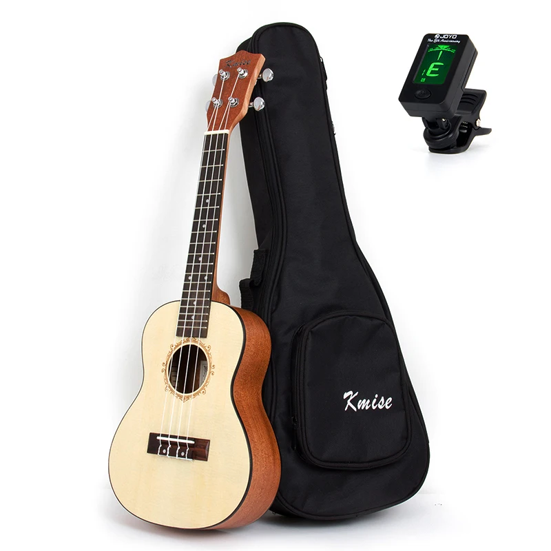 Kmise Concert Ukulele Solid Spruce Ukelele Uke 23 Inch 18 Frets 4 String Hawaii Gitaar Met Gig Bag Tuner Kmise Concert Ukulele Solid Spruce Ukelele Uke 23 Inch 18 Frets 4 String Hawaii Gitaar Met Gig Bag Tuner