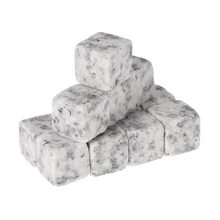 12 шт. 18 мм природа камни для виски вина кулер кубики динка пиво охладитель льда камни для виски гранит с мешком кухня с посудой для бара питания