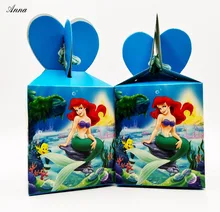 6pcs/lot the little Mermaid Birthday Party Decorations Candy Box Kids Mermaid Birthday Party Supplies Mermaid Birthday Favors the little mermaid são paulo