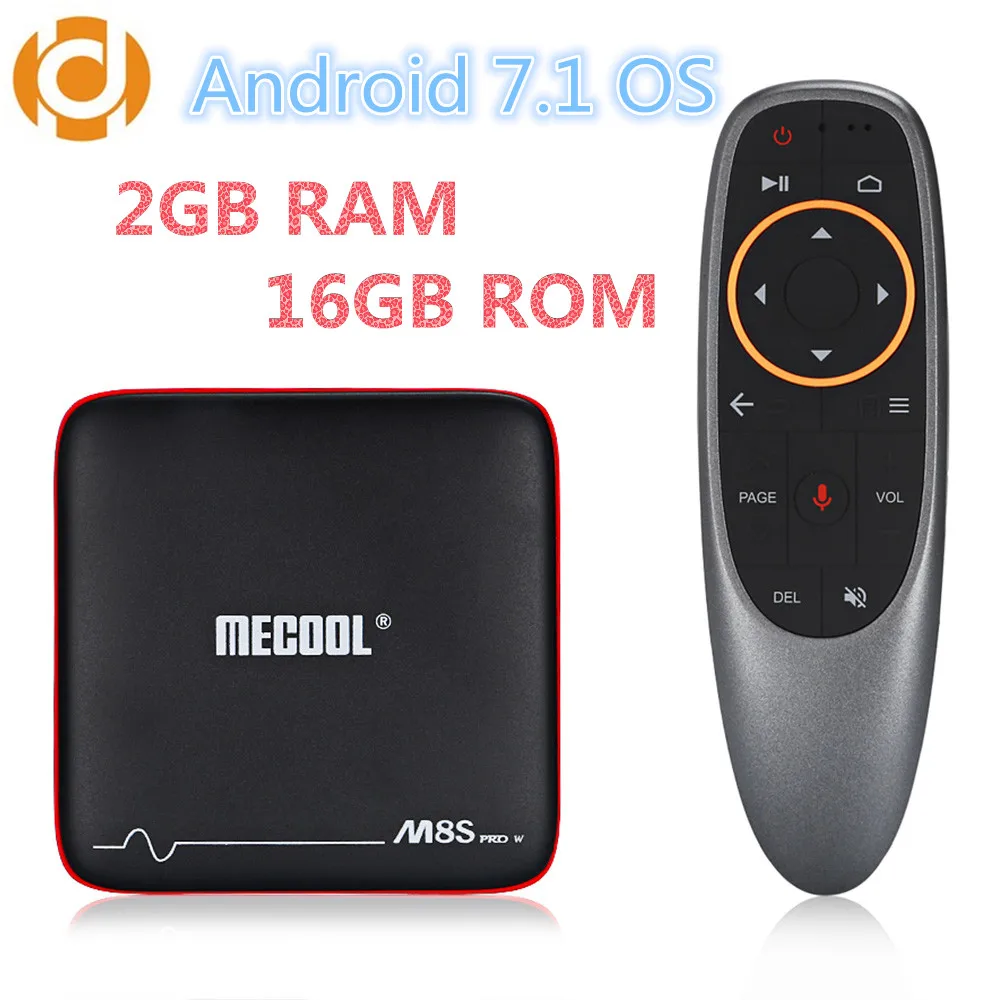 ТВ приставка Mecool M8S PRO W S905W 2 Гб ОЗУ 16 ПЗУ с ОС Android TV поддержка голосового ввода