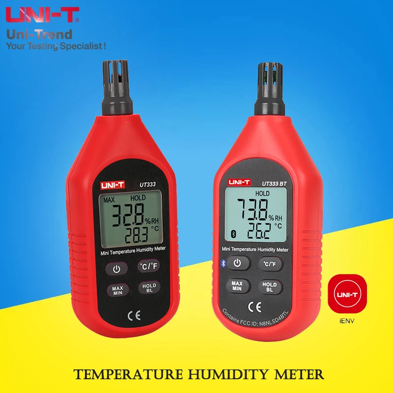 UNI-T UT333/UT333BT миниатюрный Измеритель температуры и влажности