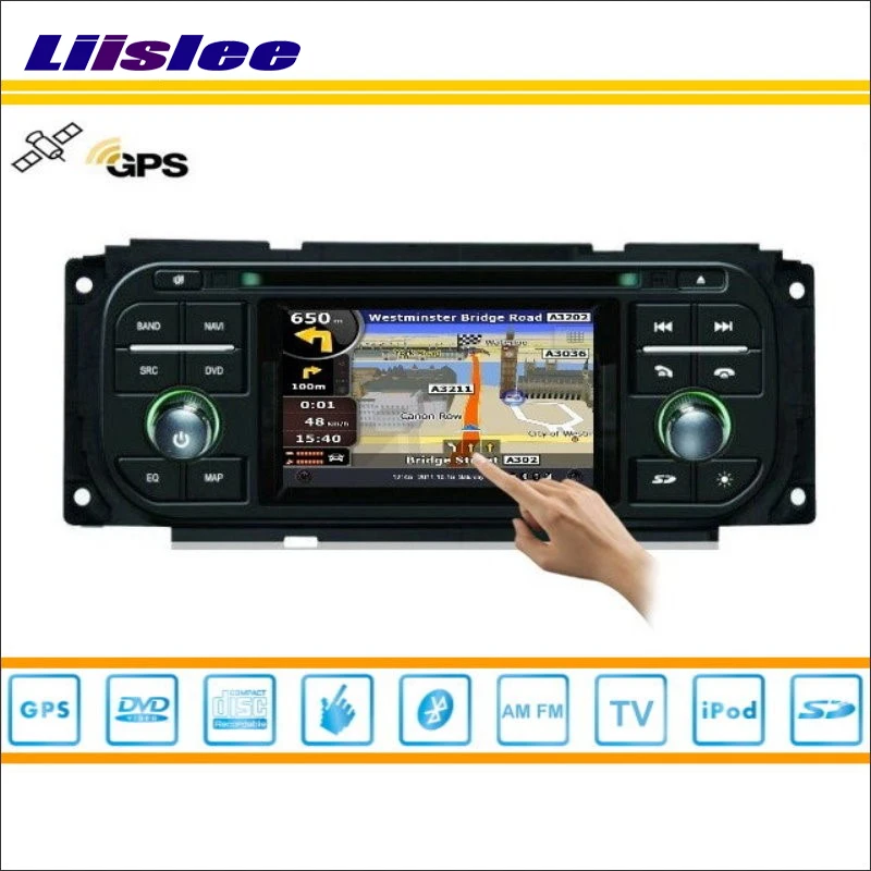 Discount Liislee Car Radio For Jeep Wrangler 2003~2006 GPS Nav Navi Map Navigation Stereo BT Audio Video CD DVD Player Multimedia System 0