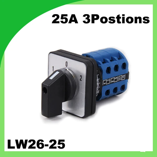 

25A 3Postions LW26-25 Changeover Control Rotary Cam Combination Switch