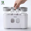 UNTIOR Wall Mount AutomaticToothpaste Dispenser Squeezer  plastic sucker Toothbrush Holder Bathroom Accessories Set With 4 Cups ► Photo 2/6