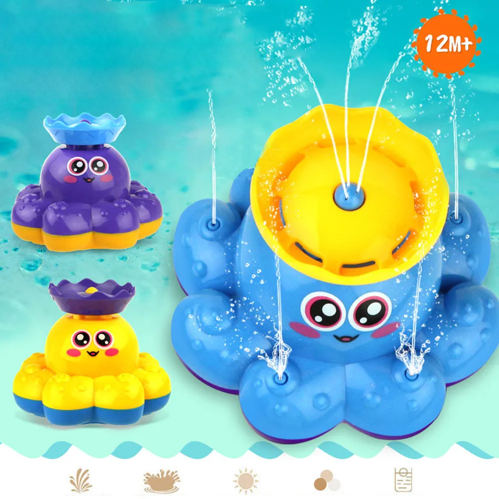 Spray Water Octopus Toy Water Pump Electronic Sprayer Bathroom Toys