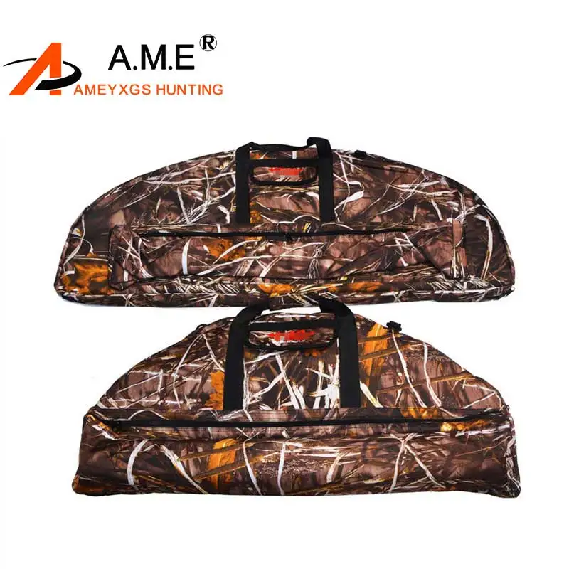 Archery Bow Bag Black Soft Plush Fabric Compound Bow Case Puller