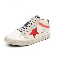 Spring Autumn Korean Style Stars Retro Canvas Shoes Women Lace up Thick Rubble Sole Casual White Shoes Restoring ancient ways