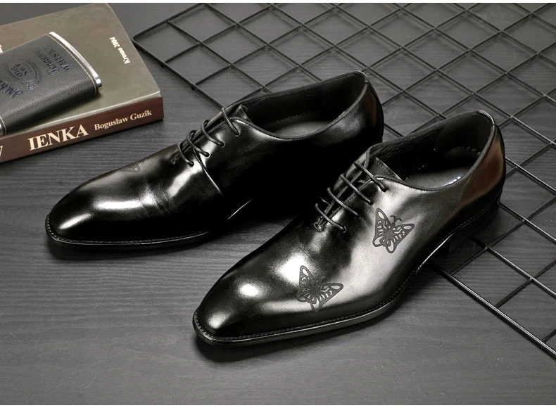 Men's Leather Casual Shoes Business Mens Genuine Leather Moccasins Men Oxfords Shoe Office Casual Leather Shoes Men Big Size 45  (6)