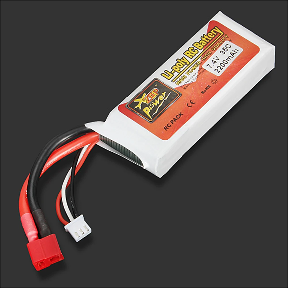 ZOP Power LiPo Battery 7 4V 2200mAh 35C Lipo Battery T Plug For RC Quadcopter Drone