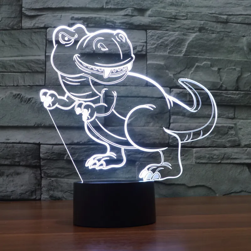2019 новый 3D ночной светильник динозавра светодиодный сенсорный ночник Colofurl