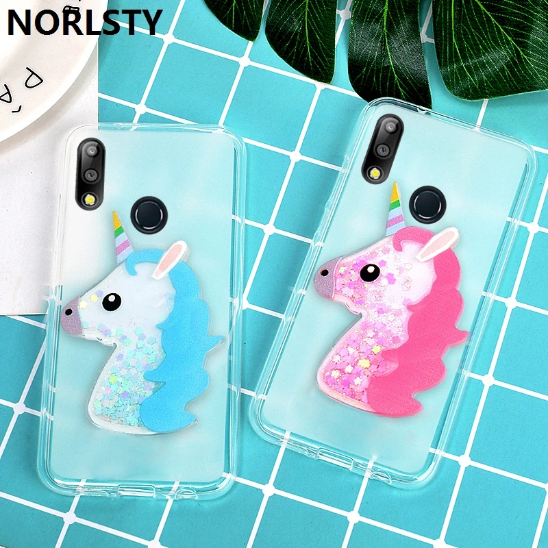 NORLSTY ZB631KL Phone Cover For Asus Zenfone Max Pro M2 ZB631KL ZB 631KL X01BD Silicone Case Transparent Unicorn DIY Cases