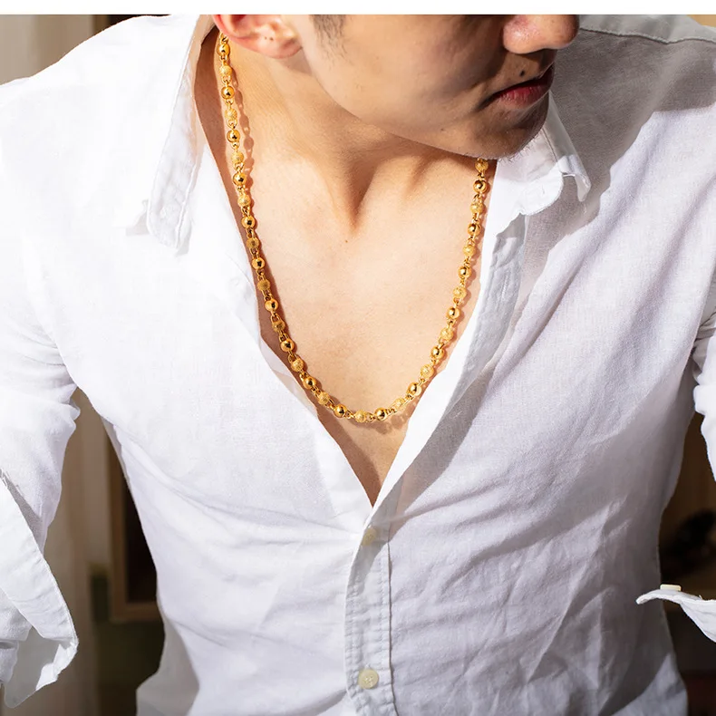 

Gold Round Miami Cuban Men Copper Tassel Necklace Chain Choker Corrente Masculina Neckless Cadeau Necklaces Mens Jewellery