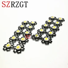 Высокая мощность 1 Вт 3 Вт Холодный/теплый белый 3500 К 6500 к 10000 к 20000 к 30000 к чип для светодиодной лампы кристалл диоды светильник с 20 мм AL Star база