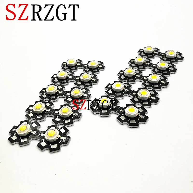 

High Power 1W 3W Cool / Warm White 3500K 6500K 10000K 20000K 30000K LED Bulb Chip Crystal Diodes Light With 20mm AL Star Base