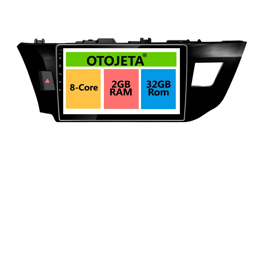

otojeta big screen hd car DVD player radio headunit tape recorder for TOYOTA LHD LEVIN 2014 android 8.1 multimedia stereo