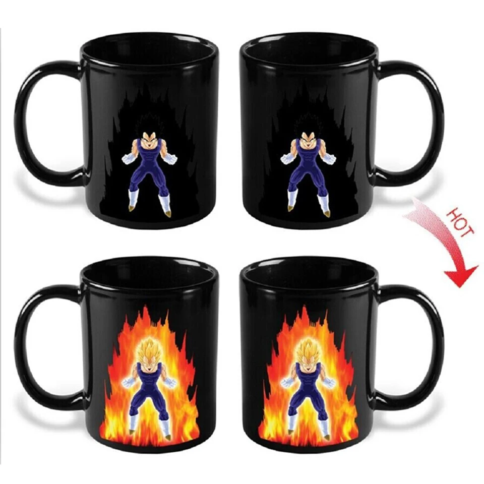Creative Color Changing Mug 300ml Dragon Ball Z Vegeta Goku Heat ...