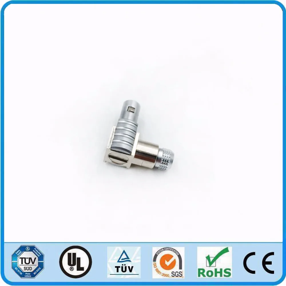 

LEMO 00S Angle Right Circular Push Pull Connectors Metal Coaxial Elbow Male Plug 00S FLA.00.250