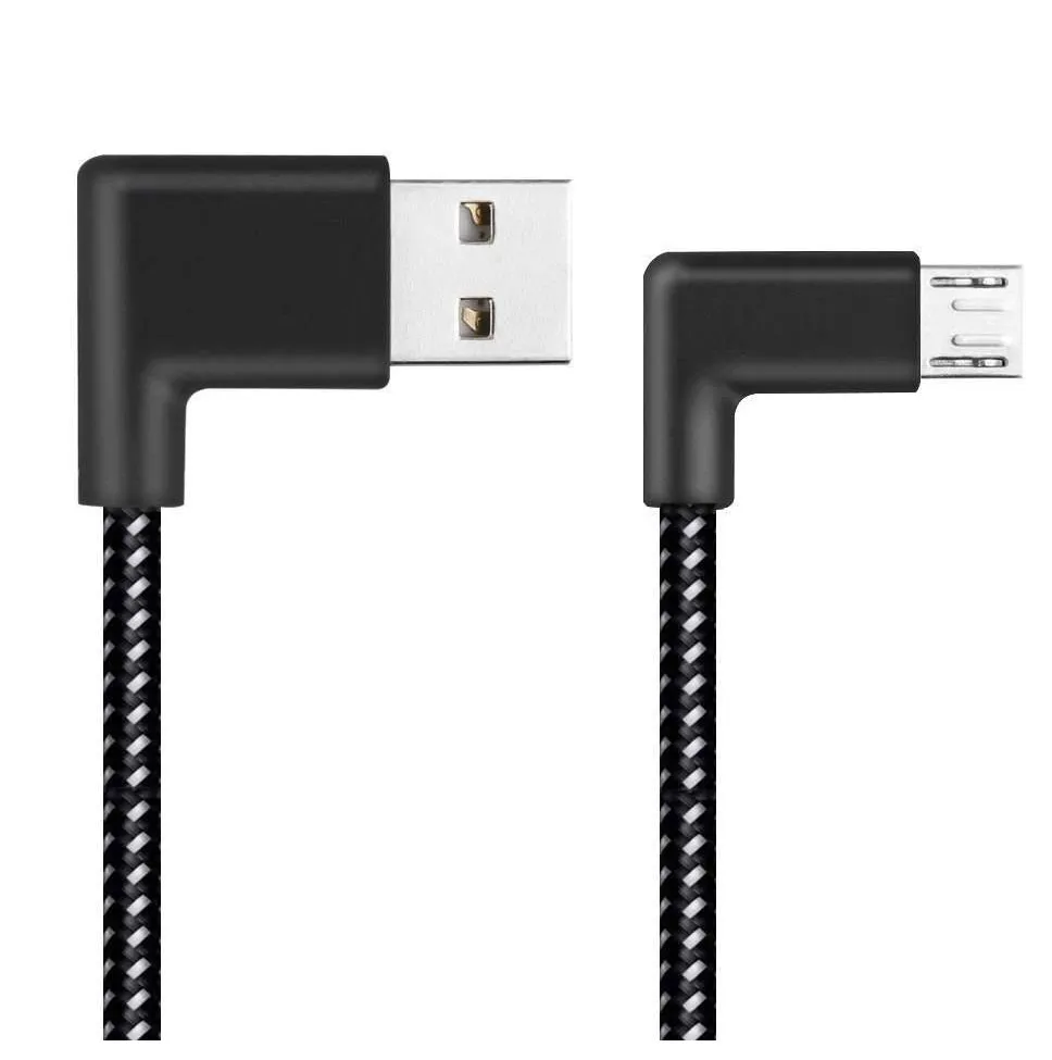 Micro USB кабель 3M двойной локоть USB зарядное устройство для samsung нейлоновый Плетеный зарядный кабель шнур для htc Xiaomi Android телефон