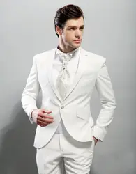 Цвета слоновой кости Свадебный костюм мужской классический пиджак slim fit мужчина Пользовательские blazer мужские костюмы для вечернего дружки