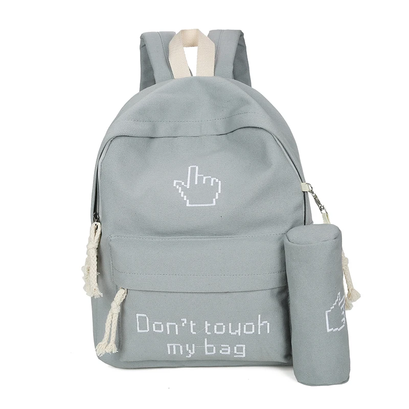 Fashion 2017 Canvas Backpack Women Casual School Bags For Teenage Girls
