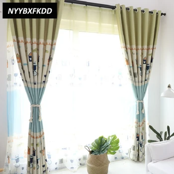 

Cartoon Digital Printed Child Boy Girl Curtains For Bedroom Living Room Window Treatments Tulle Curtains Custom Made