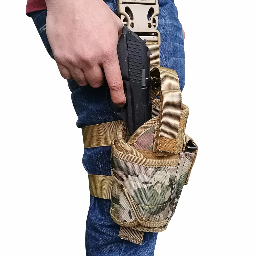 Tourbon Tactical Gun Accessories Gun Holster for Puttee Thigh Leg Pouch
