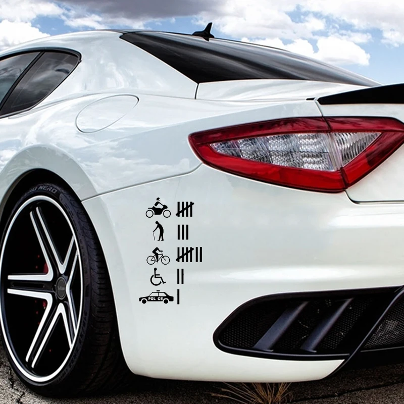 히트 사고 카운트 비닐 스티커 데칼 유머 농담 자동차 스티커, JDM 재미있는 장난 트럭 사고 카운트 자동차 액세서리