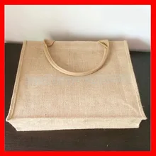 100 шт./лот Размер 40XH30XD10cm индивидуальные пустой натуральный джутовый мешок с ваш личный логотип