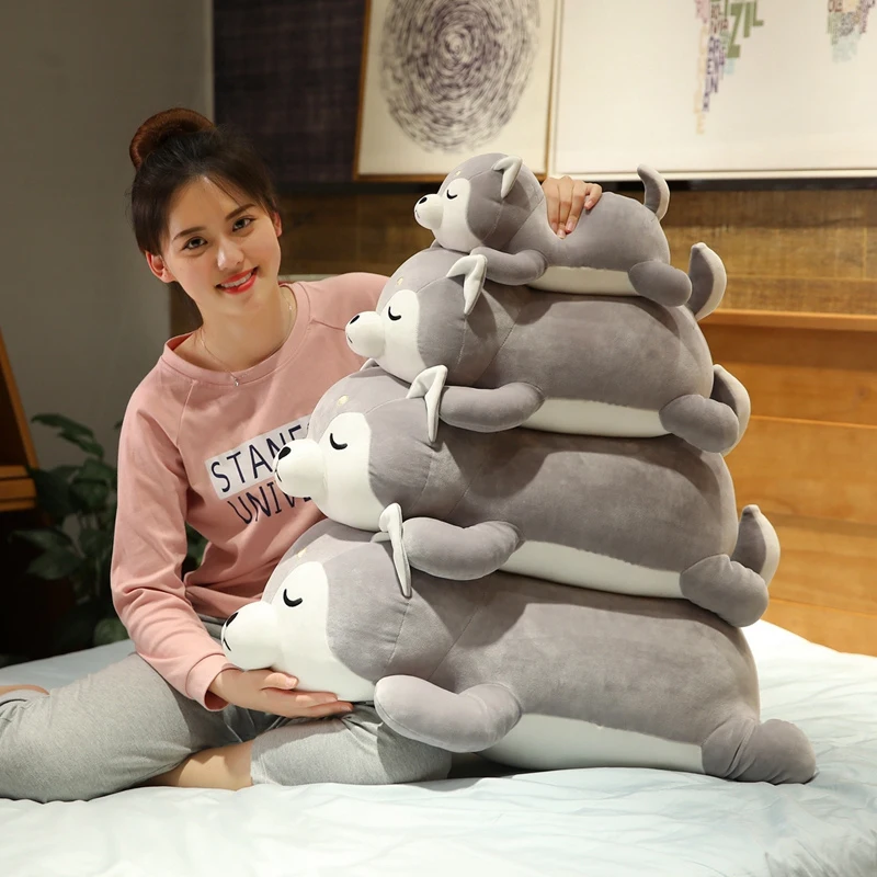 35 75 см большой милая собака хаски чучело животного игрушки Куклы Kawaii Косплей Shiba