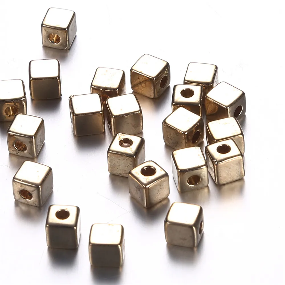 100PCS/lot Wholesale Square Shape Beads For Jewelry Making Decorative