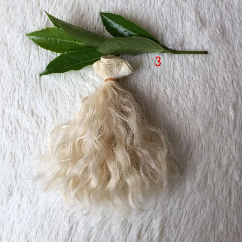 1 шт. кукольные парики 15*100 см натуральный цвет вьющиеся кукольные волосы для BJD SD русская одежда ручной работы кукольные парики