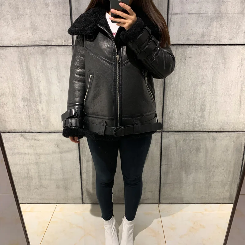 Замшевая кожаная куртка женская из овчины|jacket women|jacket jacketjacket leather jacket |