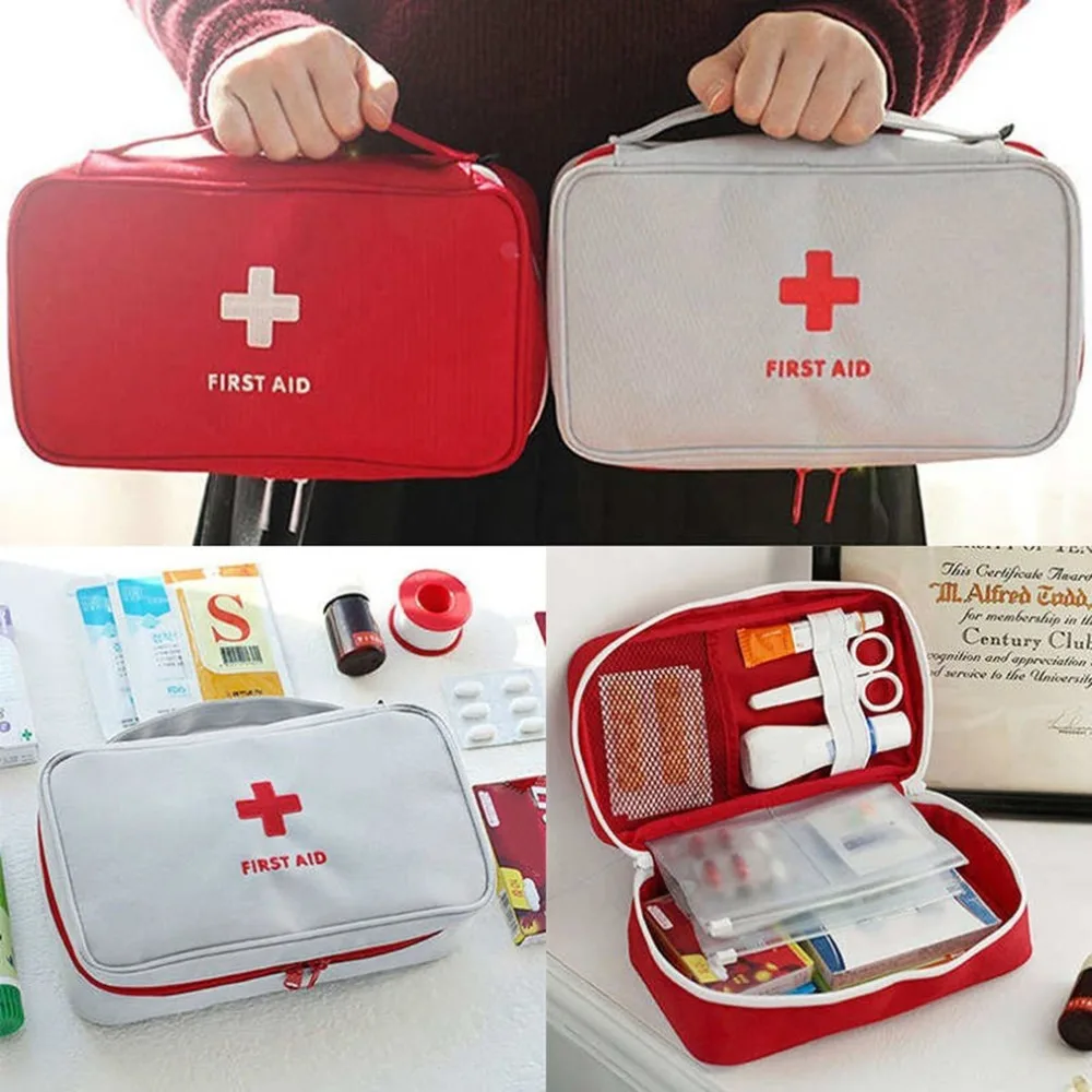 

Portable Mini First Aid Bag Emergency Home Outdoor Treatment Survival Medical Rescue Pouch Large Drug Storage Carrying Bag