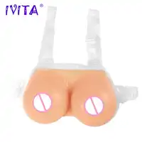 IVITA 1200g/pair Beige Silicone Artificial Fake Boobs Silicon Breast Forms Mastectomy Crossdresser Breasts Drag Queen Shemale