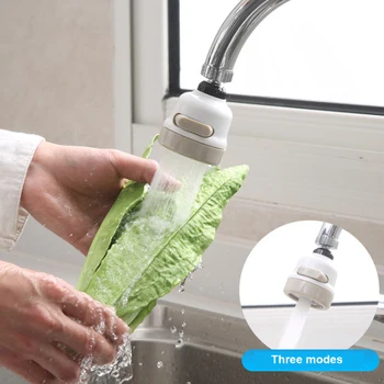 

Kitchen Faucet Filter Three-speed Adjustment Pressurized Water-saving Universal Rotating Nozzle Universal Bubbler Shower