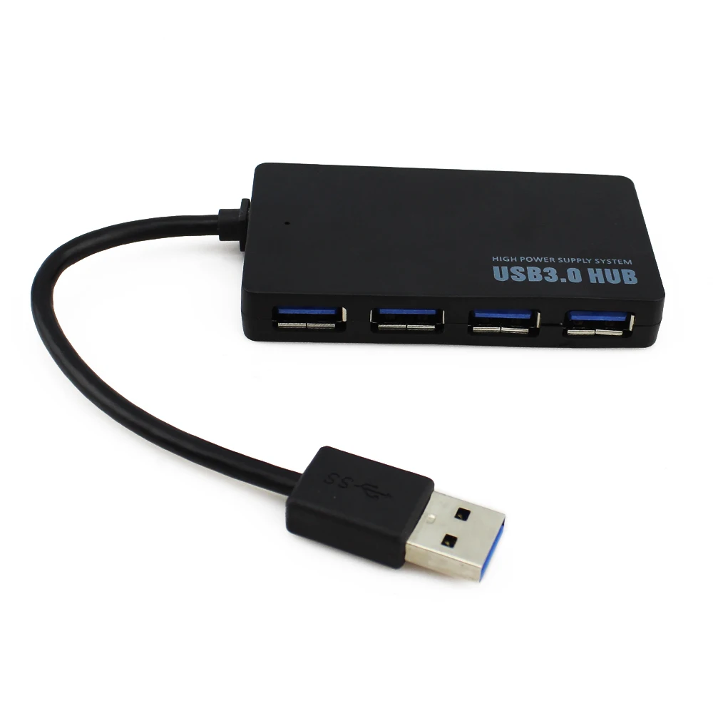 Чуи сверхскорости USB3.0 концентратор 4 Порты и разъёмы мини-usb-концентратор 3,0 USB разветвитель с AU/EU/US/UK внешний Мощность адаптер для