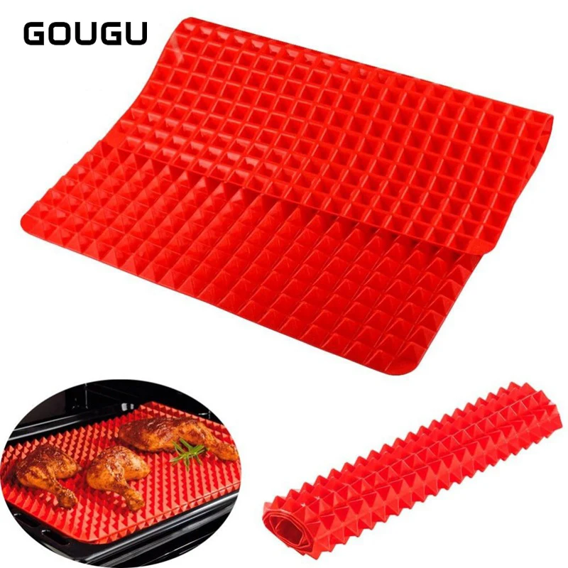 

Silicone Baking Mats Pad Pyramid Shape Nonstick BBQ Pan Bakeware Moulds Microwave Oven Baking Tray Sheet Kitchen Baking Tools