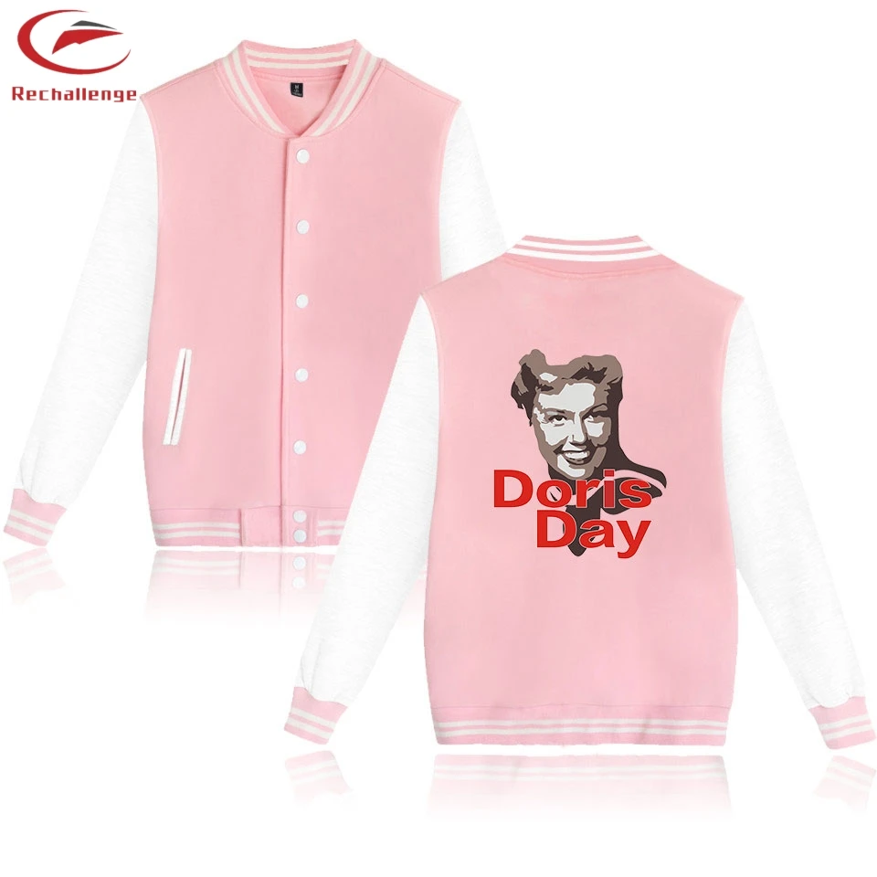 Doris Day Woen's Street Wear Fashion Jacket Fashion Doris Day Street Wear Baseball uniform Jakcets trend