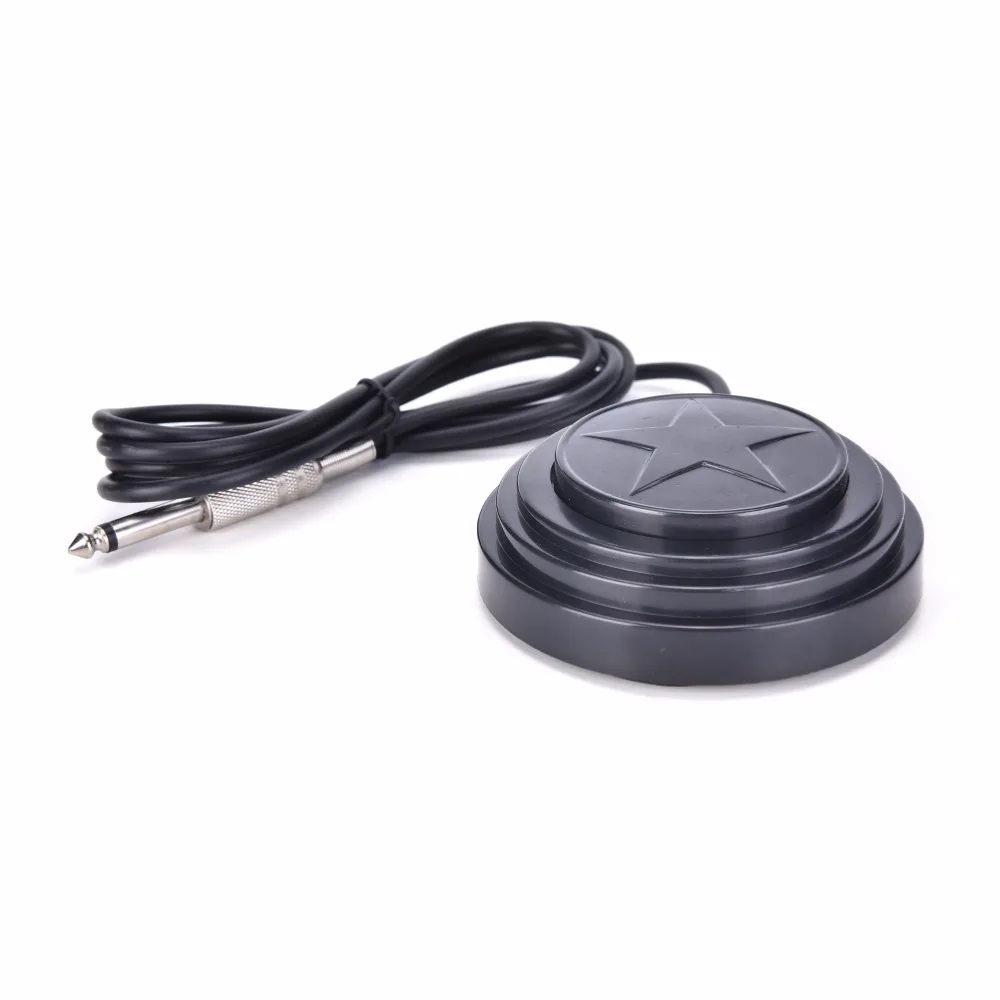 

2018 Tattoo Power Round 360 Star Tattoo Machine Footswitch Foot Pedal Controller Power Supply