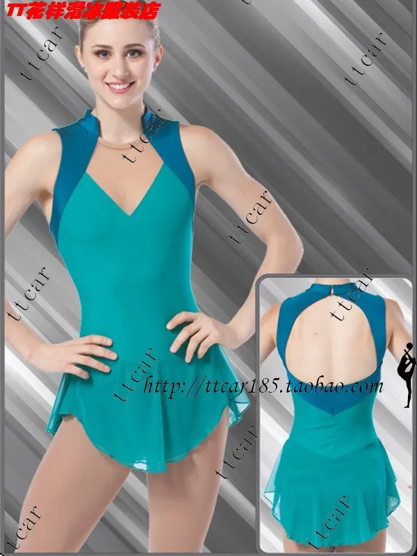 green ice skating dress children clothing skating cheap figure skating