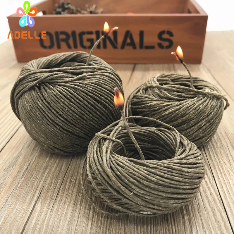 Organic 1/1.5/2mm Hive Hemp Wick Roll Bees Waxed hemp Twine Cord Line