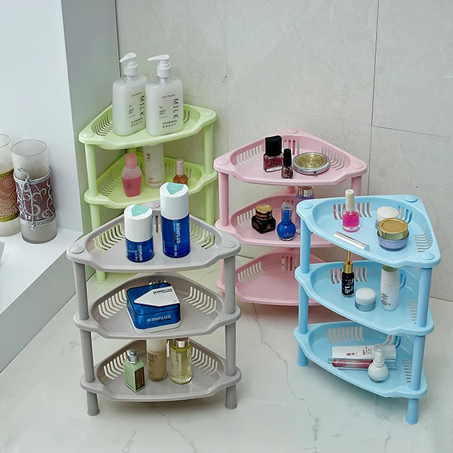 Shower Shelf For Bathroom Accessories Plastic Bathroom Corner Shelf ...