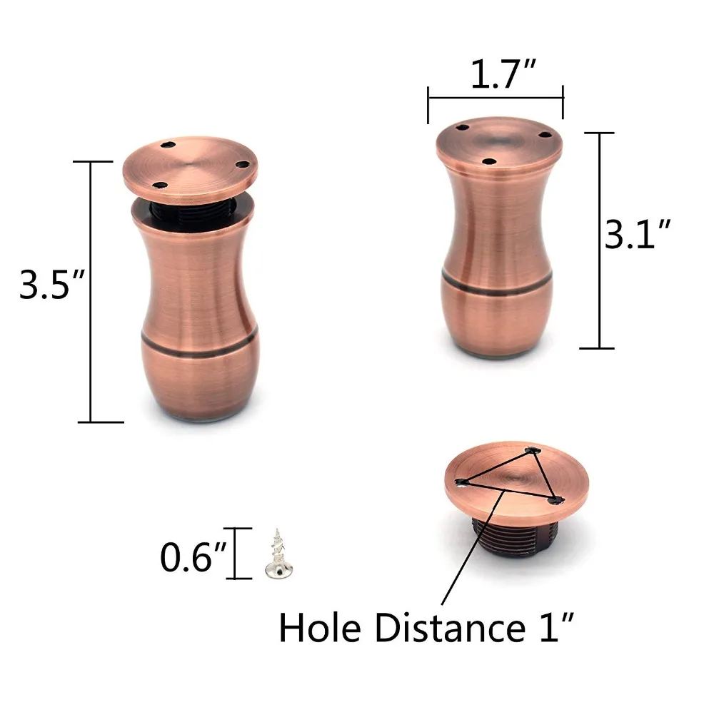 4 шт 3,1 "-3,5" регулируемые сверхмощные Алюминиевые ножки для мебели, шкафы/столы/диванные ножки, с нескользящей прозрачной резиновой основой