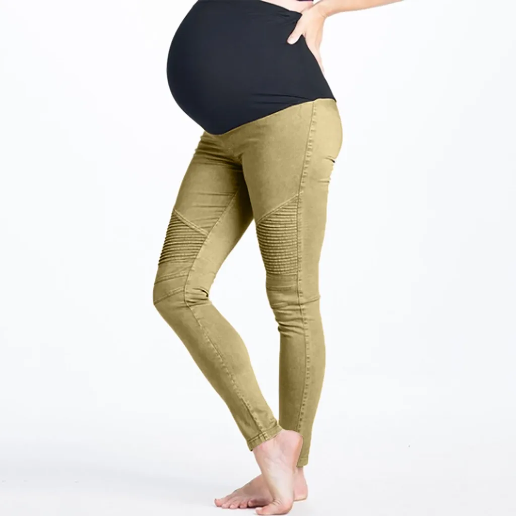 Для беременных и матерей после родов обтягивающие джинсы-скинни для беременных женщин; Однотонные Джинсы Брюки для беременных для кормления грудью высокие леггинсы